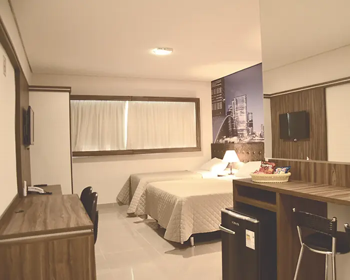 Quarto de Hotel para 3 pessoas - Hotel em Hortolândia